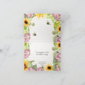 Mommy to Bee Sunflower Pink Hydrangeas Dankeskarte (Innenseite)