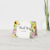 Mommy to Bee Sunflower Pink Hydrangeas Dankeskarte (Vorderseite)