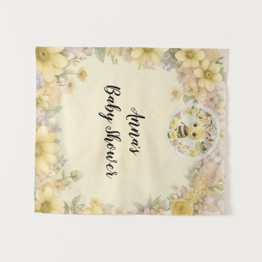 Mommy to Bee Wandteppich (Vorderseite (Horizontal))