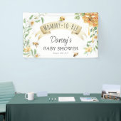 Mommy-to-Bee Watercolor Honey Elegant Baby Shower Banner (Messeveranstaltung)