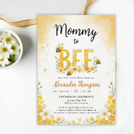 Mommy to Bee Whimsical Floral Cute Baby Shower Einladung