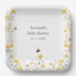 Mommy to Bee Wildblume Babydusche Pappteller