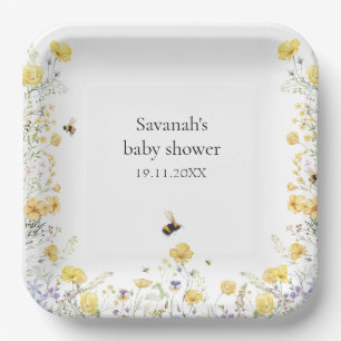 Mommy to Bee Wildblume Babydusche Pappteller