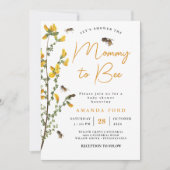 Mommy to Bee Wildblume Gelb Blütendusche Einladung (Vorderseite)