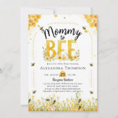 Mommy to Bee Wildflowers Honey Arch Baby Shower Einladung (Vorderseite)