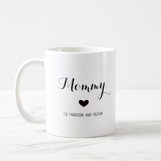 Mommy Trendy Mama, Kinder nennen Muttertagsgeschen Kaffeetasse (Links)