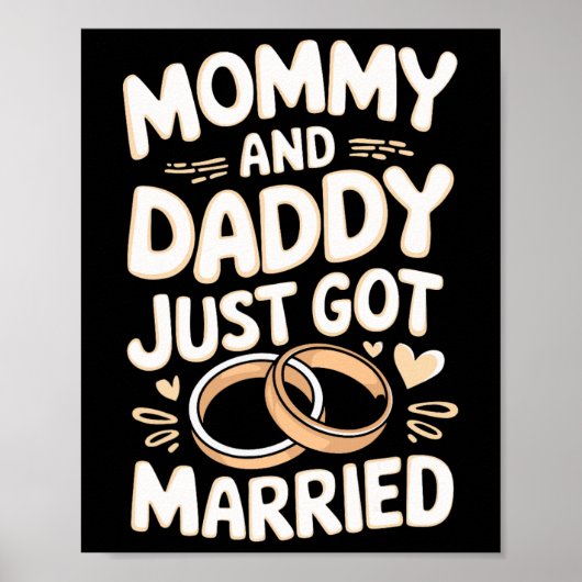 Mommy und Daddy Got gerade Verheiratet Poster (Vorne)