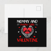 Mommy und Daddy Little Valentine | Valentinstag Postkarte (Vorne/Hinten)
