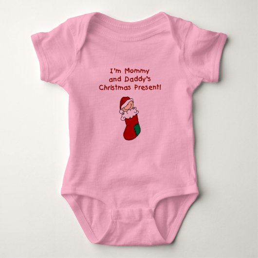 Mommy und Daddy's Weihnachtsgeschenk Baby Strampler (Vorderseite)