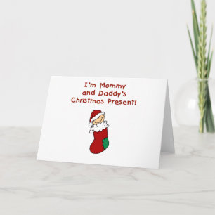 Mommy und Daddy's Weihnachtsgeschenk Feiertagskarte