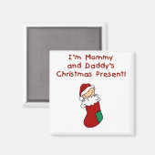 Mommy und Daddy's Weihnachtsgeschenk Magnet (Vorderseite/Rückseite)