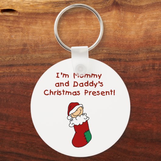 Mommy und Daddy's Weihnachtsgeschenk Schlüsselanhänger (Vorderseite)