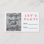 Mommy und Son Custom Foto, die Playdate Cards anru Telefonnummerkarte (Rückseite)