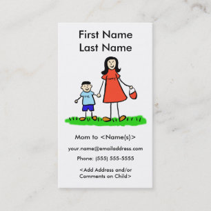 Mommy und Son Custom Foto, die Playdate Cards anru Telefonnummerkarte