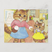 Mommy und Tochter Kitty Postkarte (Vorderseite)
