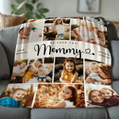 Mommy We Liebe Sie hören Moderne FotoCollage Fleecedecke