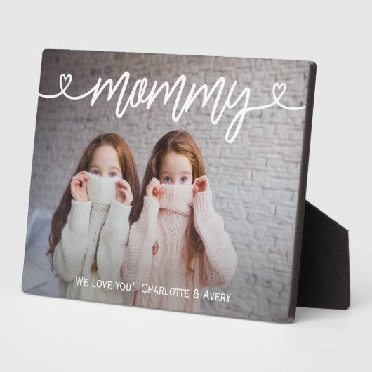 Mommy We Liebe Sie Personalisiertes Foto Plaque Fotoplatte (Seite)