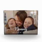 Mommy We Liebe You Modern Script Fotoblock (Vorderseite)