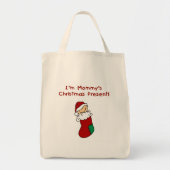 Mommy Weihnachten Gegenwart T - Shirt und Geschenk Tragetasche (Vorne)