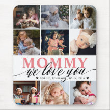 Mommy wir Liebe Sie Foto Collage Maus Pad