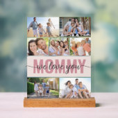 Mommy wir Liebe Sie Foto Collage Pink 7 Bilder Acrylschild (Neutral)
