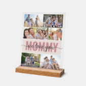 Mommy wir Liebe Sie Foto Collage Pink 7 Bilder Acrylschild (Winkel)