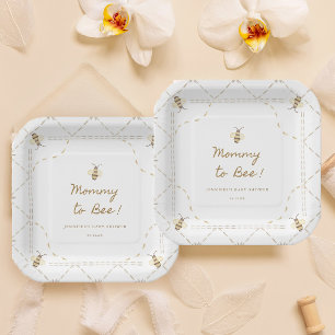 Mommy wird Honey Baby Dusche Pappteller