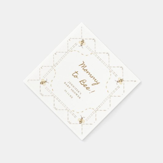 Mommy wird Honey Baby Dusche Serviette (Ecke)