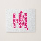 Mommy wirst du meinen Papa heiraten Puzzle (Horizontal)