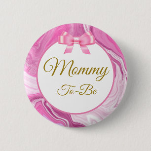 Mommy zu Baby Dusche Rosa & Gold Button