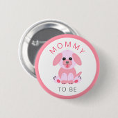 Mommy zu Baby Girl Duwer Junge Mutter Pink Puppy Button (Vorne & Hinten)