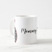 Mommy zu ladybug Tasse mit schwangerer Silhouette (Vorderseite Links)
