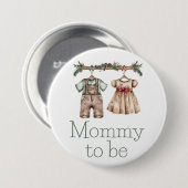 Mommy zu Weihnachts-Baby-Button Button (Vorne & Hinten)