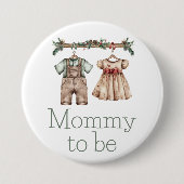 Mommy zu Weihnachts-Baby-Button Button (Vorderseite)