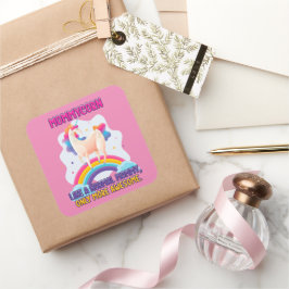 Mommycorn wie eine normale Mami, nur Phantastische Quadratischer Aufkleber