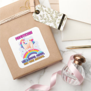 Mommycorn wie eine normale Mami, nur Phantastische Quadratischer Aufkleber