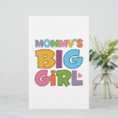 Mommys Big Girl Briefpapier (Stehend Vorderseite)
