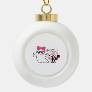 Mommy's Boo Halloween Keramik Kugel-Ornament
