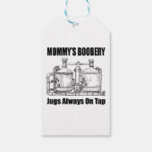 Mommy's Boobery Jugs immer Gestochen Geschenkanhänger (Rückseite)