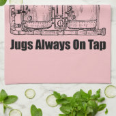 Mommy's Boobery Jugs immer Gestochen Geschirrtuch (Gefaltet)