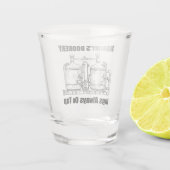 Mommy's Boobery Jugs immer Gestochen Schnapsglas (Rückseite)