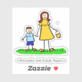 Mommy's Boy Custom Redhead Family Decal Aufkleber (Blatt)