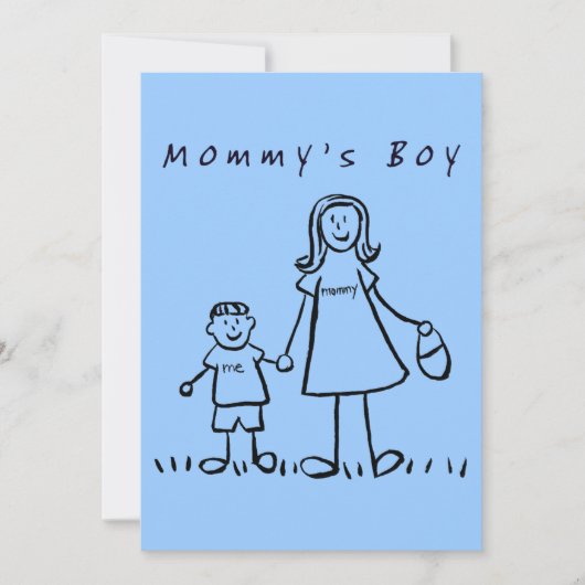 Mommy's Boy Einladung oder Einladungen (Vorderseite)
