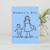 Mommy's Boy Einladung oder Einladungen (Stehend Vorderseite)