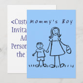 Mommy's Boy Einladung oder Einladungen (Vorne/Hinten)
