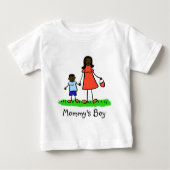 Mommy's Boy Mother and Son Custom Family Art Shirt (Vorderseite)