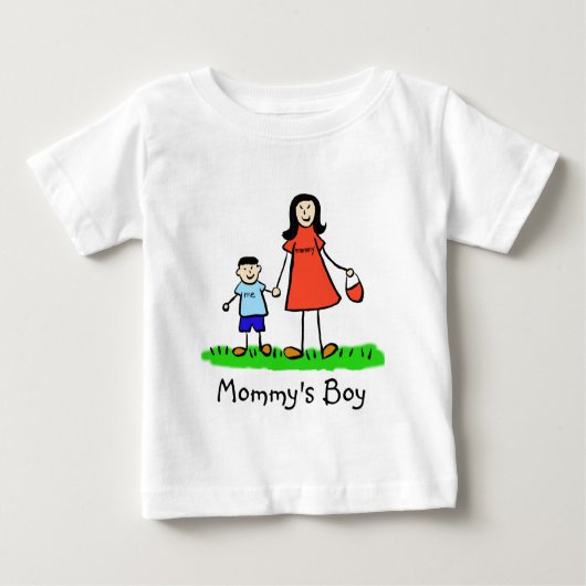 Mommy's Boy Mother and Son Custom Family Art Shirt (Vorderseite)