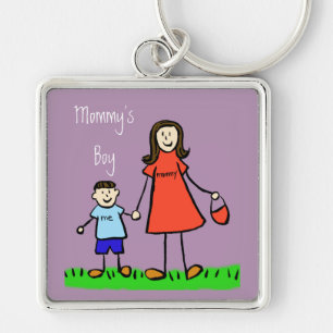 Mommy's Boy Mother and Son Custom Family Schlüssel Schlüsselanhänger