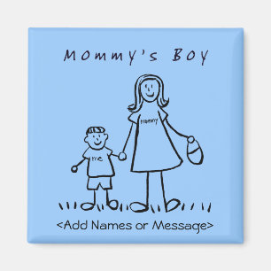 Mommy's Boy - Mutter und Sohn Custom Family Magnet
