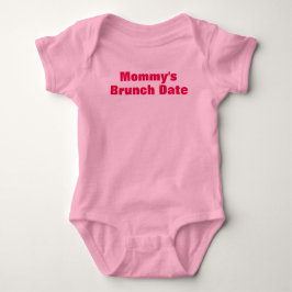 Mommy's Date Baby Jersey Bodysuit Baby Strampler